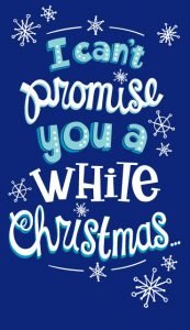 Lettering White Christmas Card